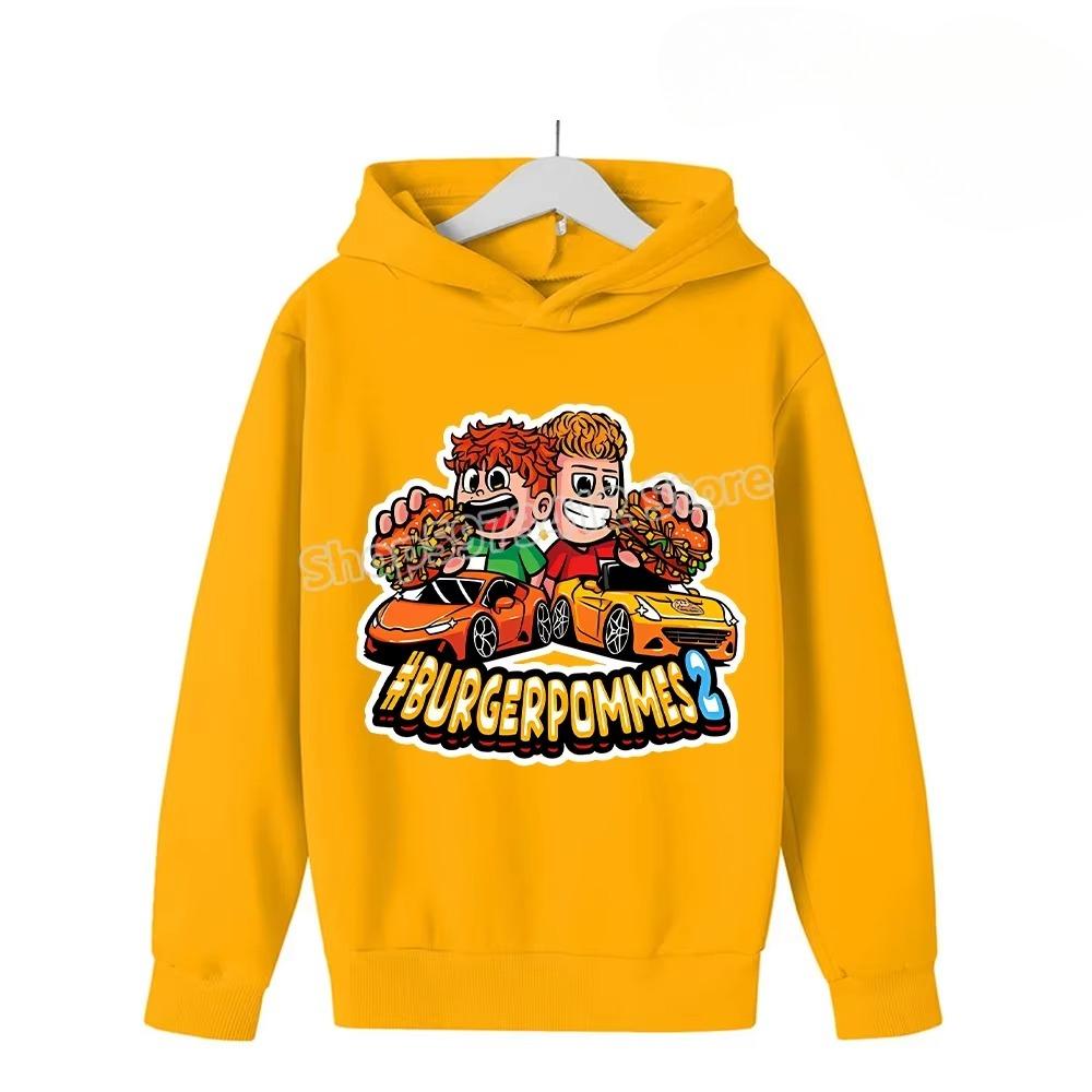 Burgerpommes ICrimax Hoodies Cartoon Print Sweatshirts Kawaii Anime Pullovers Hooded Spring Autumn Hoodie Birthday Gifts