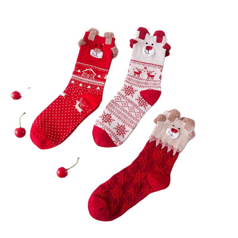 Cute Cartoon 3D Christmas Stocking Gift Set
