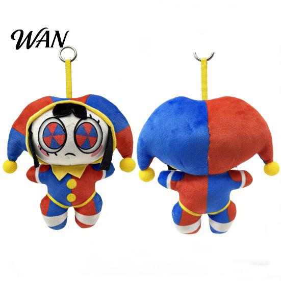 Mini Plush Toy Keyring Clown Keychain for Backpack Cute Stuffed Animal Soft Handbag Pendant Purse Charm Funny Gift Kids Women Fluffy