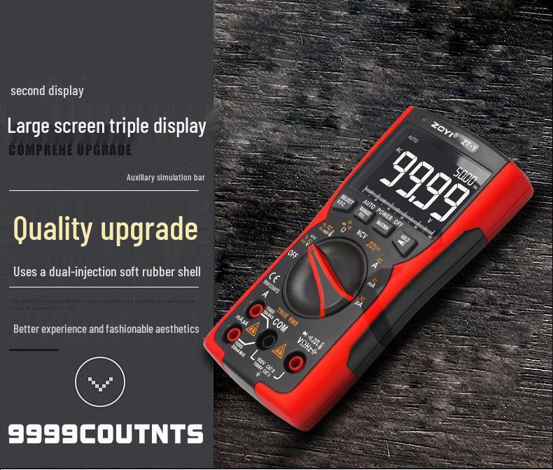 ZOYI ZT-Y1Y2Y High Precision Auto Multifunction Digital Multimeter - Burn-Proof for Electricians