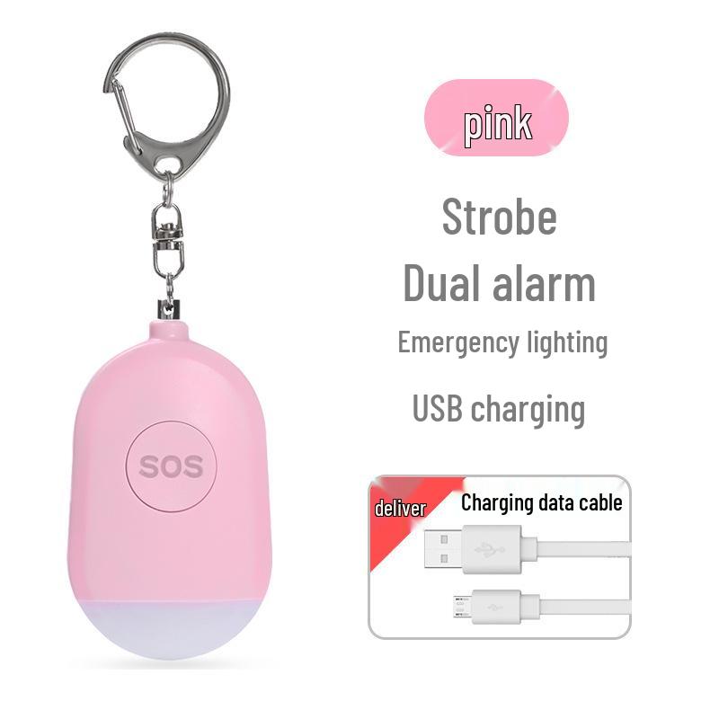 Linterna SOS Inteligente Portátil Recargable y Alarma de Lobo