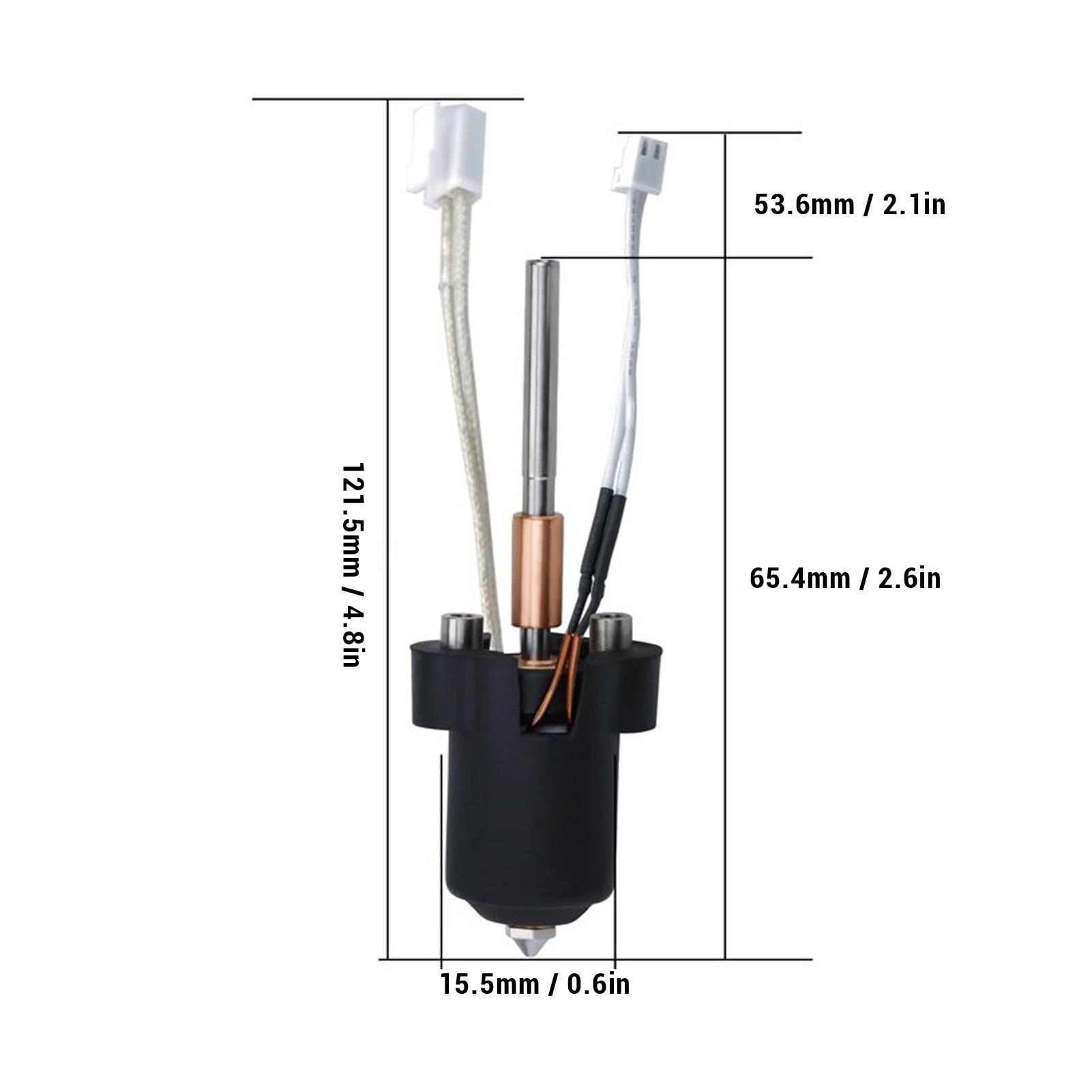 

Ceramic Hotend Kit High Fast Printing 0.4MM Bimetallic Nozzle Integrated Hot End for Ender 3 V3 Plus Integrated Hotend Kit