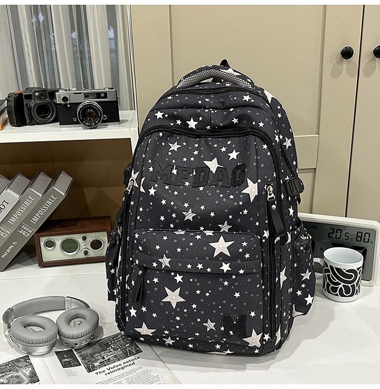 Schoolbag Sea Salt Fog Island Star Smudge Couple Tide Backpack High School Handsome Sports Student Training Air Cushion Backpack