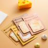 Memory Bread Toast-Shaped Reusable Sticky Notes - Creative and Tearable for Messages and Student Use.