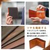 Men's Koshibu Bifold Wallet with Coin Purse, Italian Leather, Made In Japan, Persimmon Tannin-Dyed Canvas Leather, Perfect for Japanese Clothing,