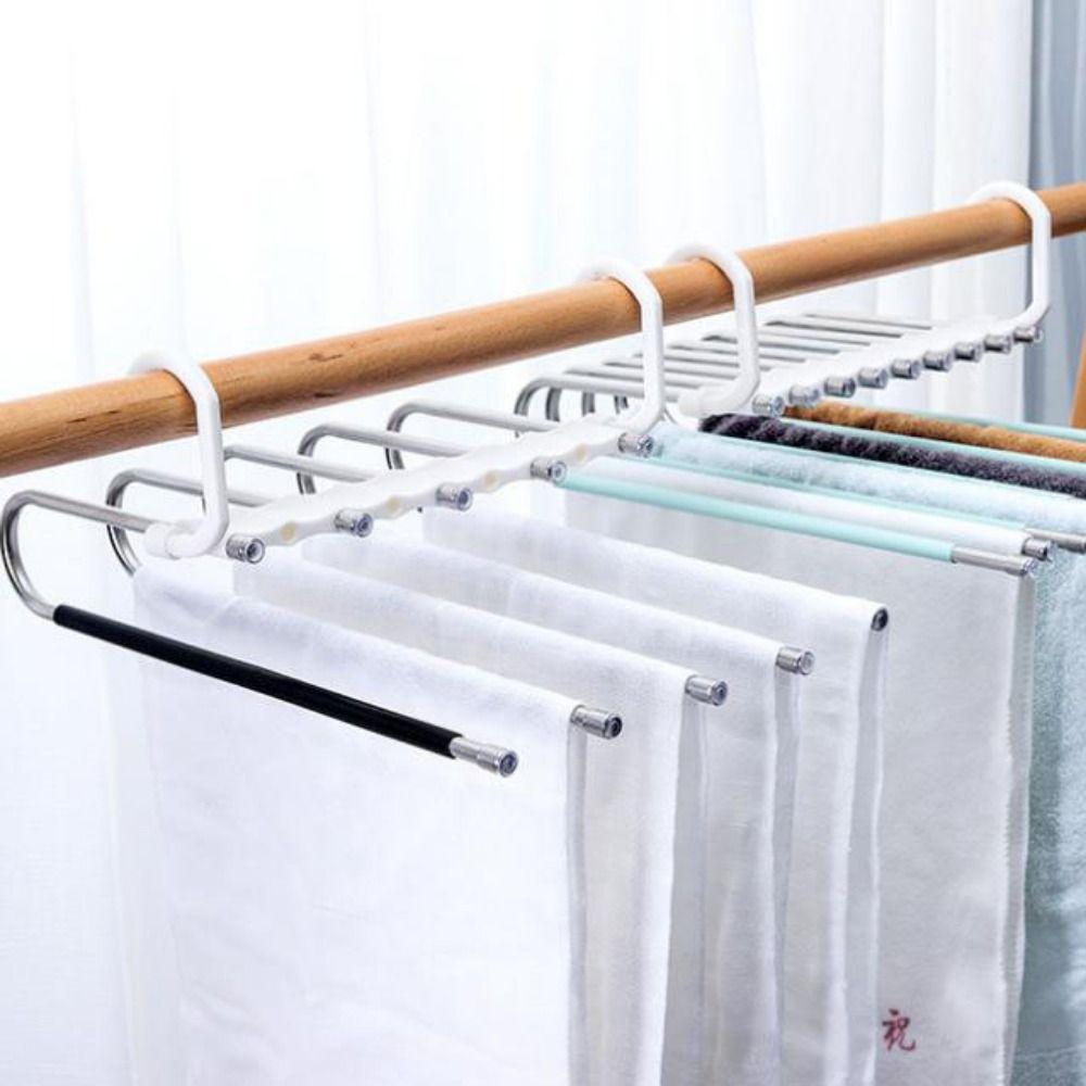 Large Capacity 9 Layers Pants Hangers Stainless Steel Multi-layer Trouser Rack  Clothes