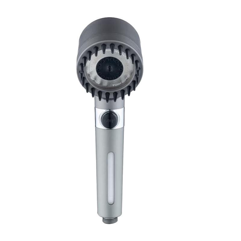 Pressurized Handheld Shower Set with Filtered Spray & Massage Nozzle in Gun Grey