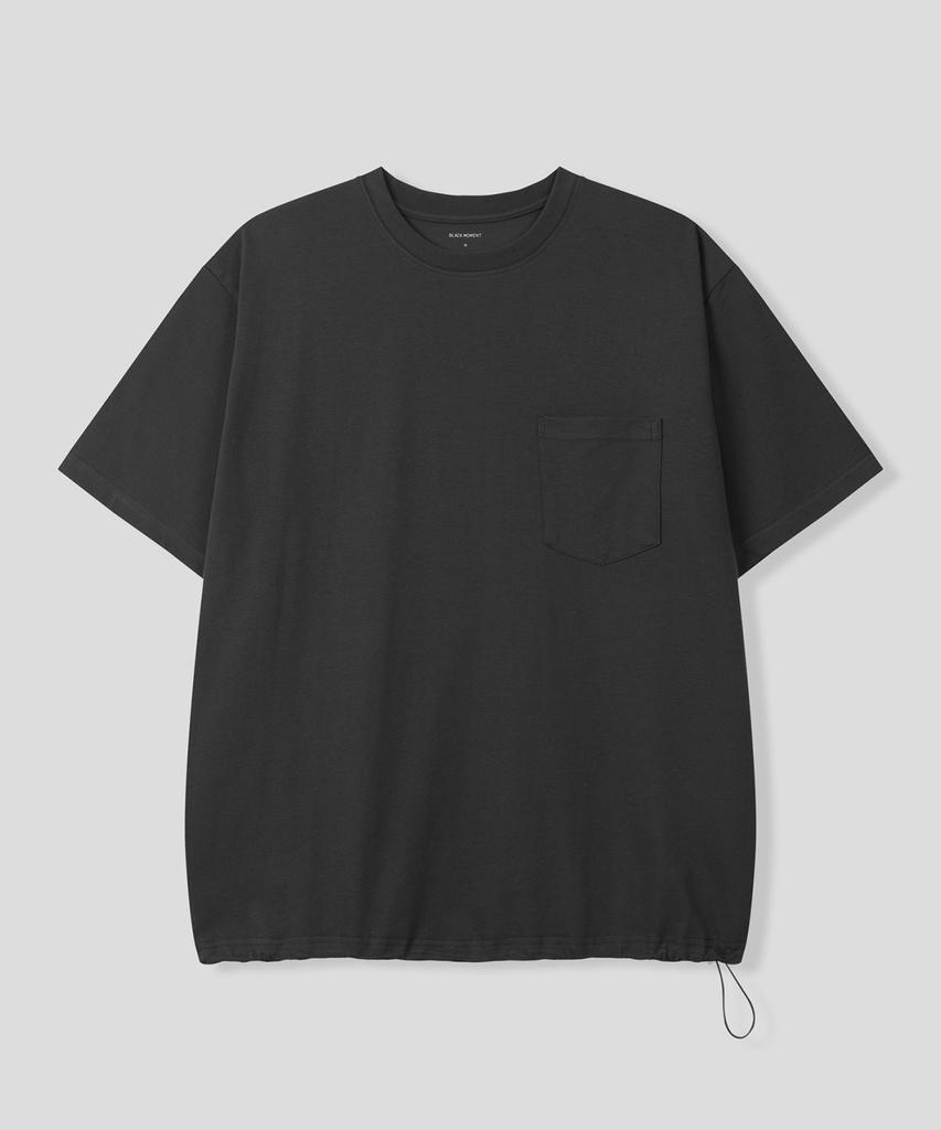BLACK MOMENT Sorona String Pocket T-Shirt [Melange Gray]