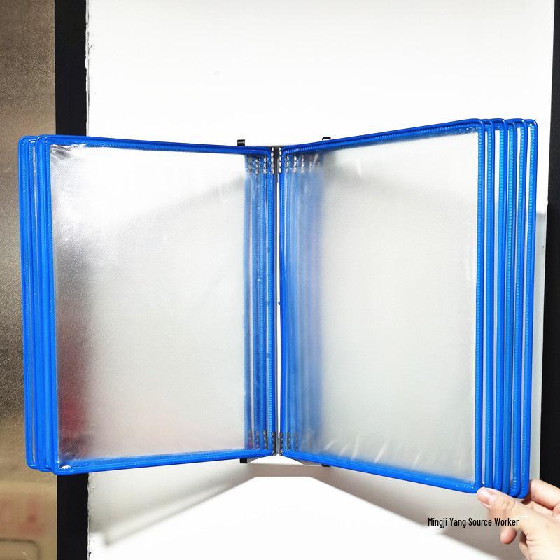 A4 Wandmontierter Klapp-Aktenordner, 5-seitiger SOP-Displayständer