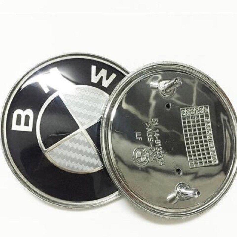 Replacement Carbon Fiber Bmw Emblem Badge 82mm Front Hood Trunk Logo For Most Bmw Models