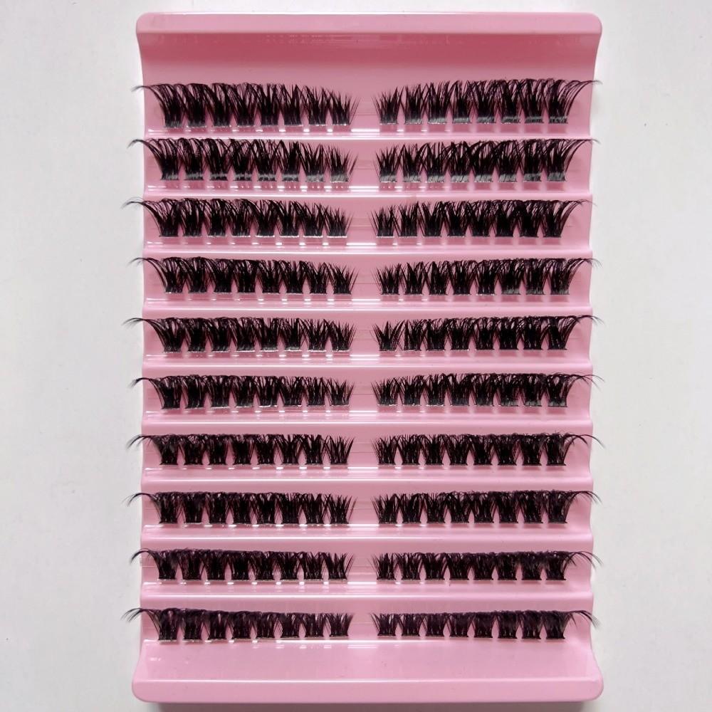 3D Mink Effect Cluster Lashes 8-16mm Volume Lash New Faux Mink Eyelashes for Women