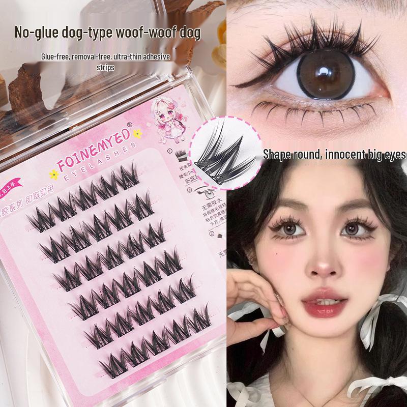 

Накладные нижние ресницы Pinduo на самоклеящейся основе в три этапа без клея, подсолнух и маленькое пламя