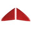 2PCS Red Carbon Fiber Front Grille Grill Cover Trim For Mazda 3 Axela 2014-2016