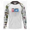 Mens Quick-Dry UV Protection Hooded Fishing Shirt Breathable Long Sleeve Outdoor Sportswear UPF 50