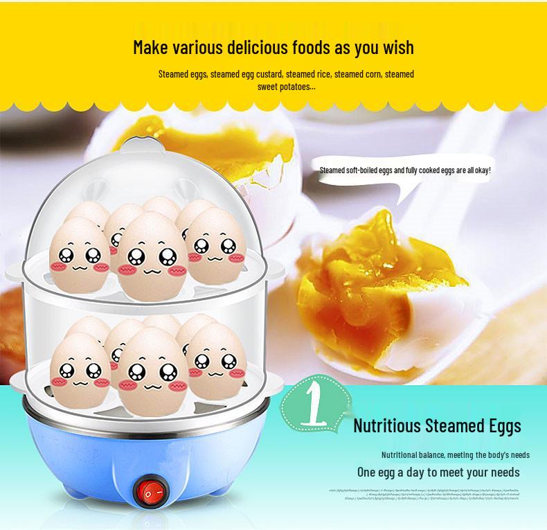 Mini Multi-Functional Egg Steamer with Automatic Power-Off for Household Use