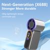 Premium Compact Size Mini Fan 5 Speed LED Display Handheld Fan 1200mAh Rechargeable Turbo Fan for Dorm Use