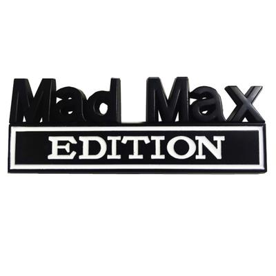 Araba Şekillendirme 3D Mad Max Sürümü Metal Krom Çinko Alaşımı Yapışkan Amblem Dekoratif Rozet Komik Çıkartma Oto Aksesuarı