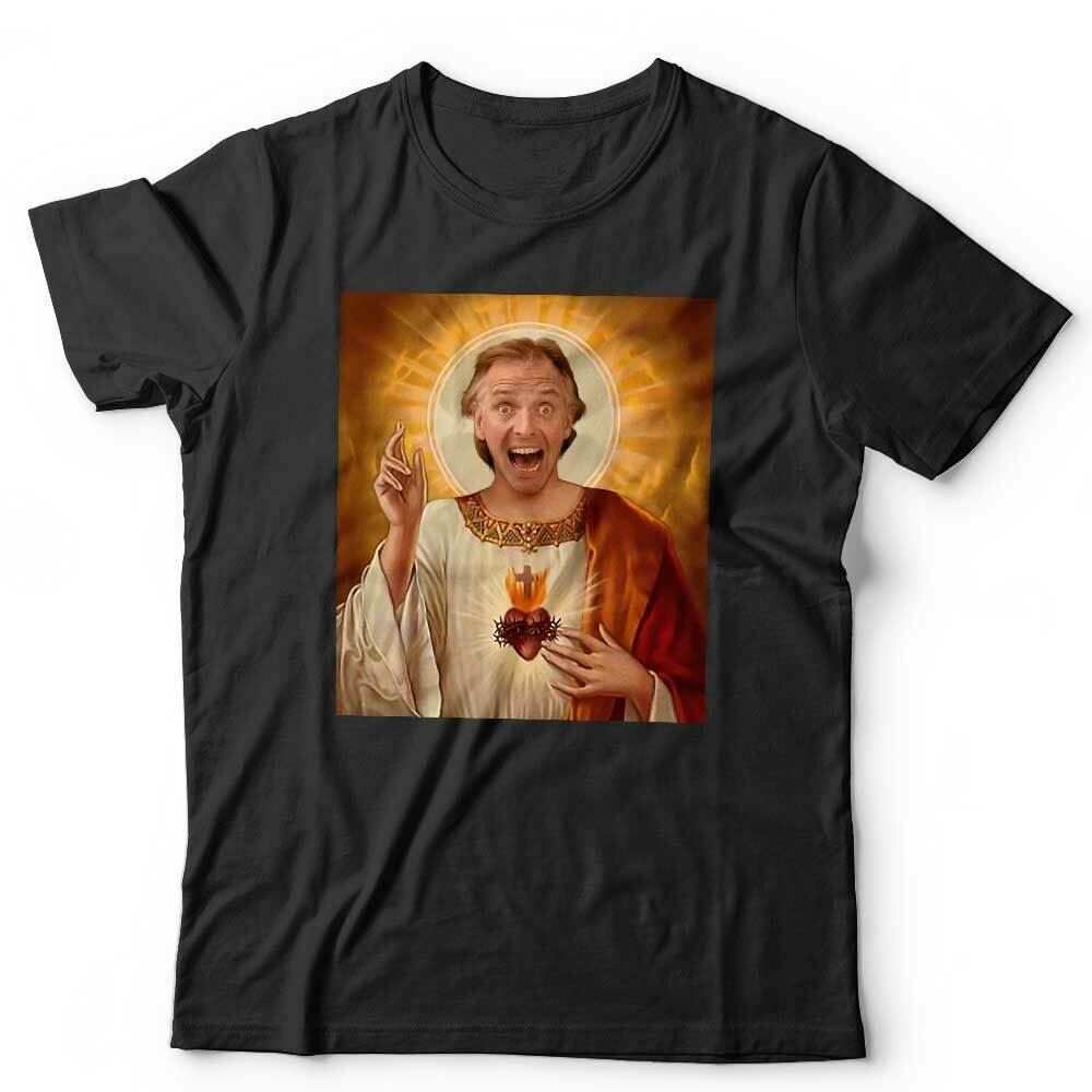 

Rik Mayall Tshirt Jesus Unisex and Kids Young Ones Funny Bottom Drop Dead Saint L
