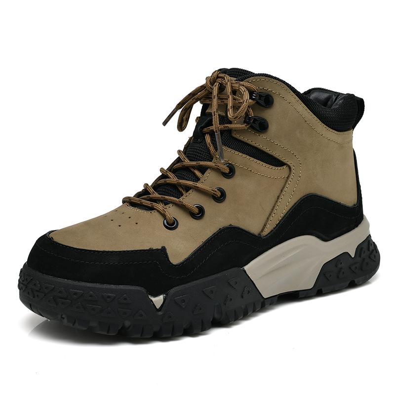 Fashion Men's Leather Sneakers High-top Casual Shoes