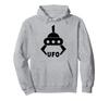 Kranspelsarm UFO-fångare silhuettillustration rolig hoodie