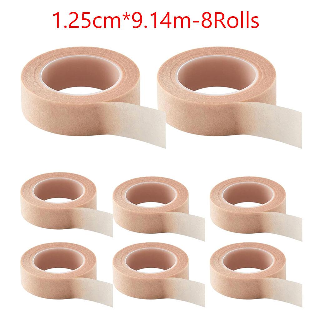 8 Rolls Beige Tape Flexible Skin Tape Breathable Nose Tape Self Adhesive Gauze Tape for Wound Injuries Swelling Sports