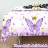 Purple Butterfly Disposable Tablecloth Spring Butterfly Theme Birthday Party Decoration Girls 1st Birthday Baby Shower Wedding