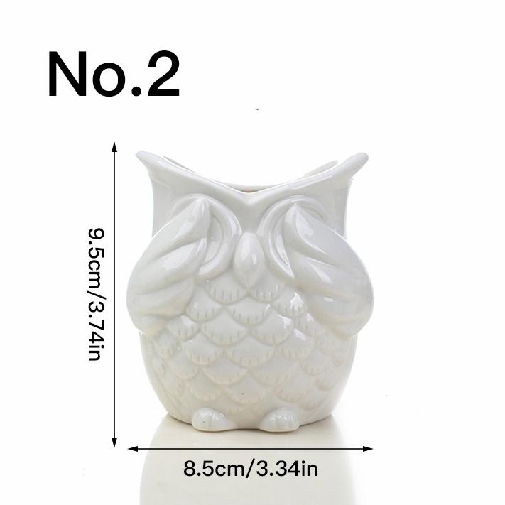 

Цветочный горшок с милой совой, горшок для суккулентов, комнатная керамическая ваза, домашний декор, украшение для сада, горшок для растений, горшок для кактуса No.2