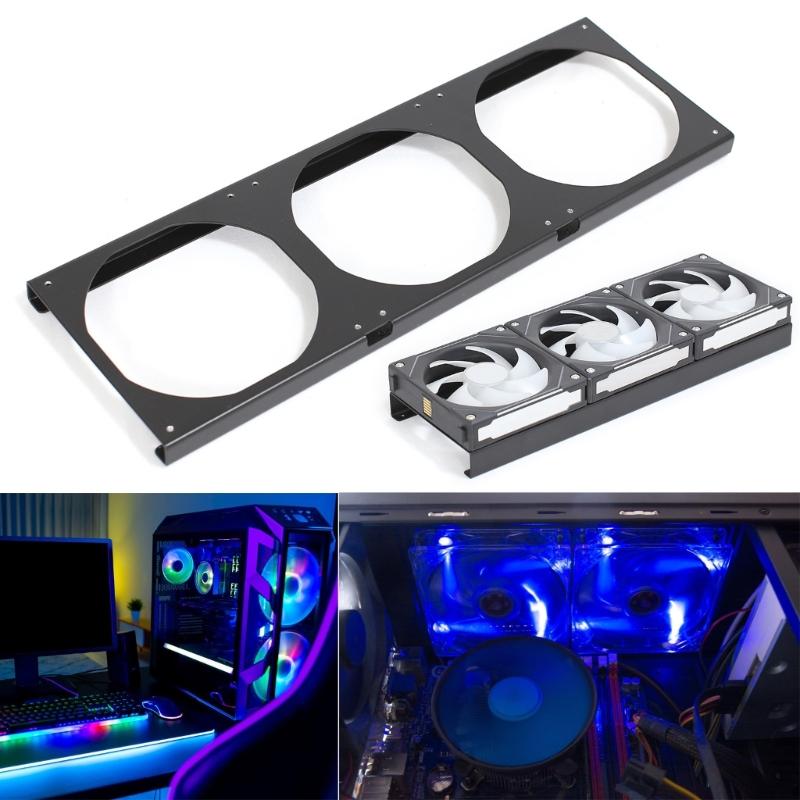 Galvanized Steel PC Fan Mount Raises 12cm Fan 15mm Optimized Cooling For Intensive Computing and Working