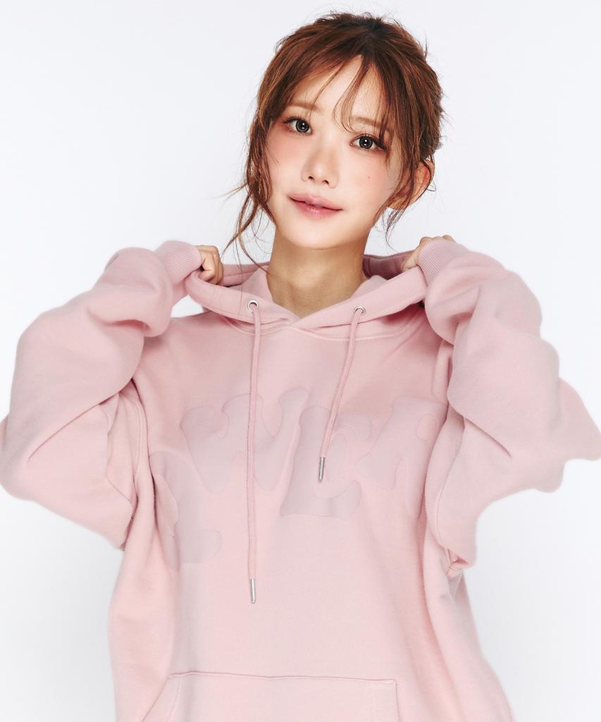 Qwer Big Typo Hoodie Pink