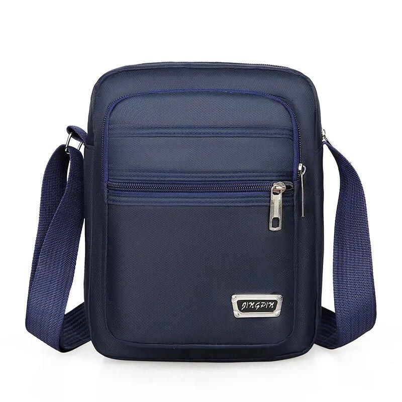 Business Leisure Mens Crossbody Bag Large Capacity Portable Handbag Multi Layer Waterproof Shoulder Bag For Commute