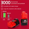 2 Pack 12V 3.0Ah Battery Compatible with Milwaukee 12V Battery with Charger Starter Kit