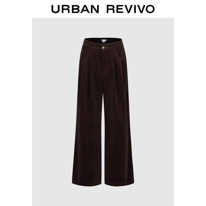 UR Women s Amber Brown Corduroy Wide-Leg Pants L