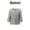 Blacknini Yin Waffle Hawaii Classic Style Coat Shorts Italy Paoleti Tweed