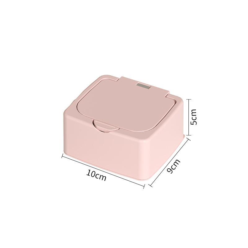 Light Luxury Press Type Desktop Storage Box Transparent Acrylic Case Stackable Dustproof Cosmetic Cotton Swab Plastic Organizer