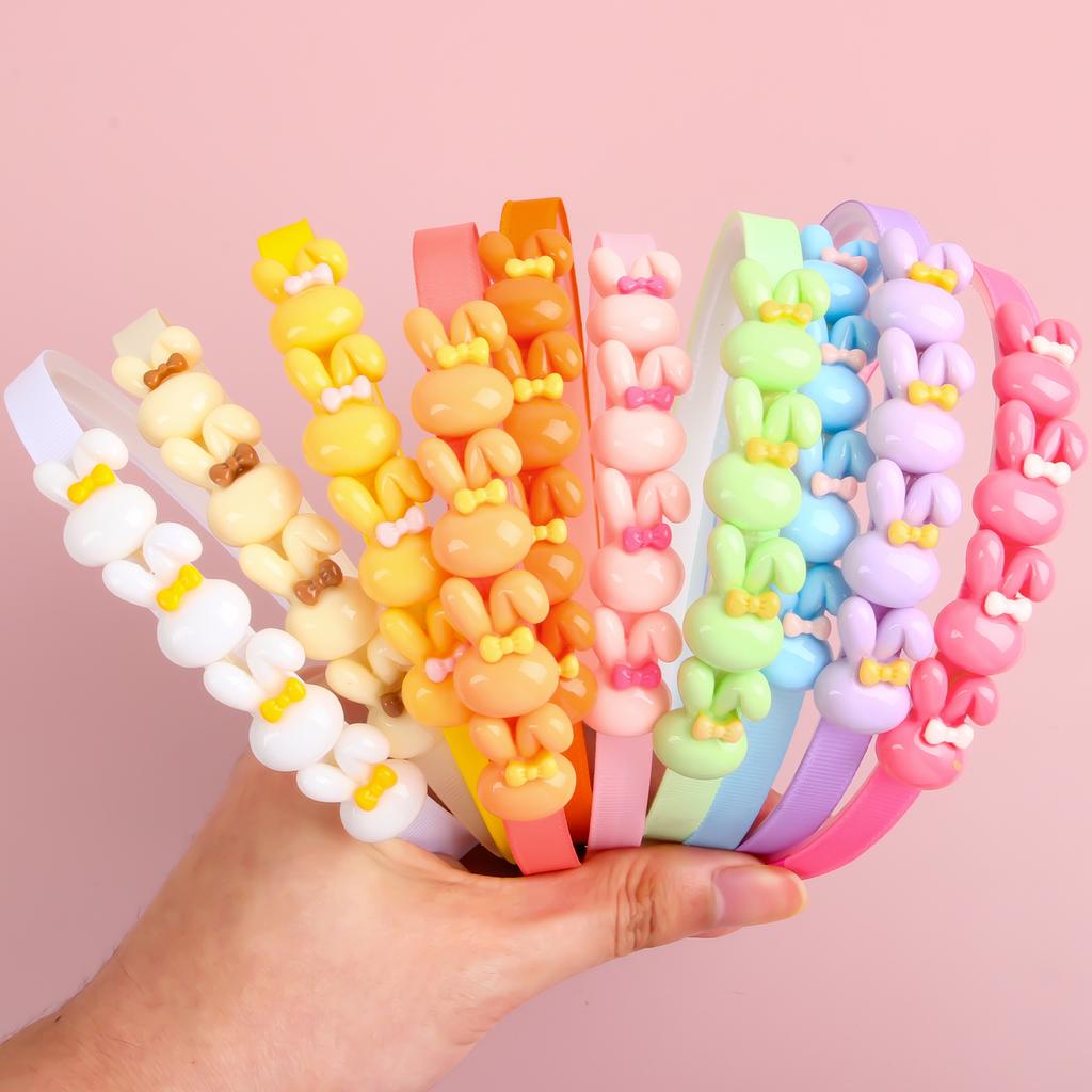 1pc Cute Girls Rabbit Headbands Candy Color Plastic Hairbands Headband Children Kids Party School Hair Accessories