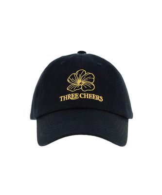 Sseulichieolseu Threecheers Flower Logo Ballcap Black
