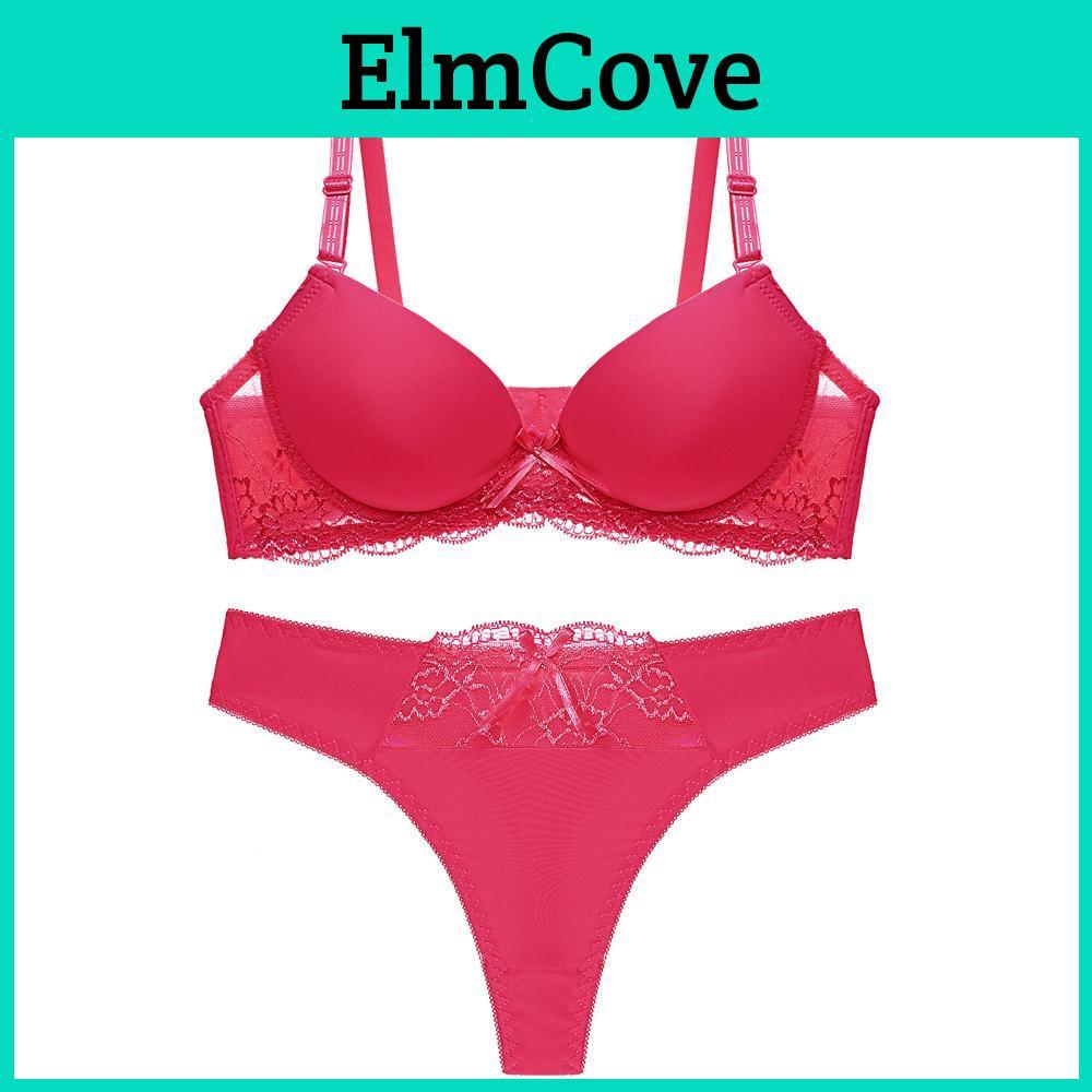 Lace Push 2pcs Women Sexy Up Bra Set White Two Pieces Intimate Suit Elegant Ladies Lingerie Underwear