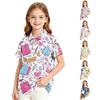 Girls' School Uniform Printed T-Shirt for Back To School Casual Wear