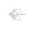 Pearl Square Shape Women Wedding Stud - 925 Sterling Silver