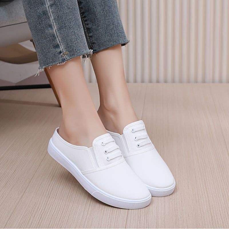 Canvas shoes spring lightweight soft-soled driving one-pedal cloth shoes