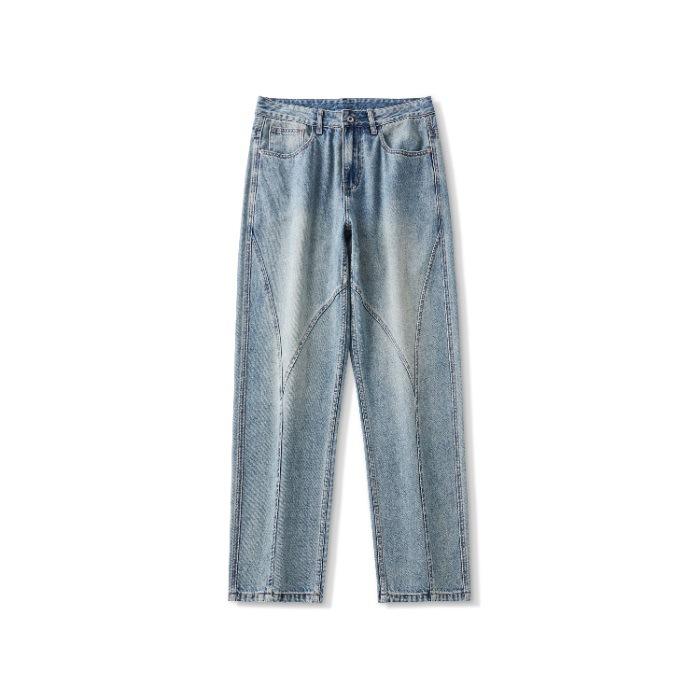 

Новые весенне-летние японские джинсы свободного прямого кроя для мужчин. Универсальные джинсы 40 синий