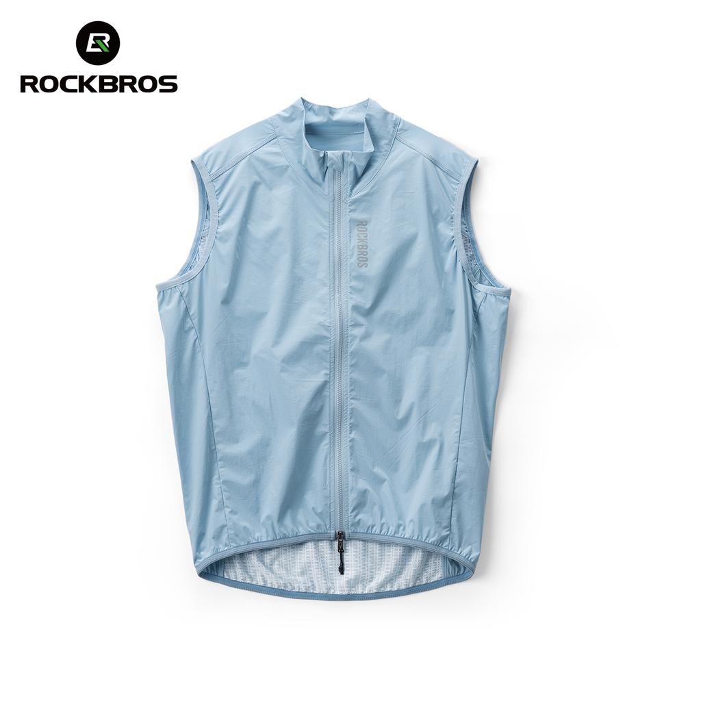 Colete de Ciclismo à Prova de Vento ROCKBROS Leve Respirável Gilet de Bicicleta para Homens Mulheres Compactável Corta-vento Primavera Verão Ciclismo