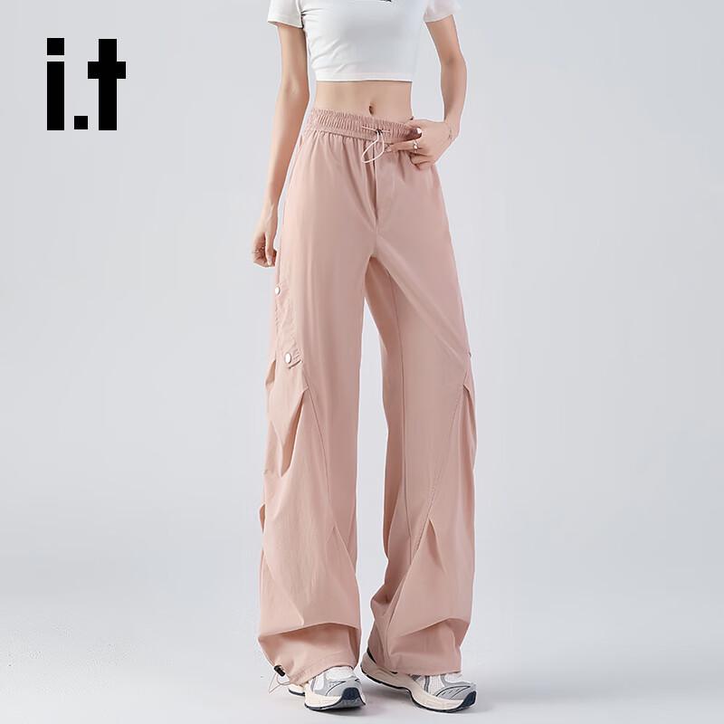 Izzue Women's High-Waisted Wide-Leg Cargo Pants