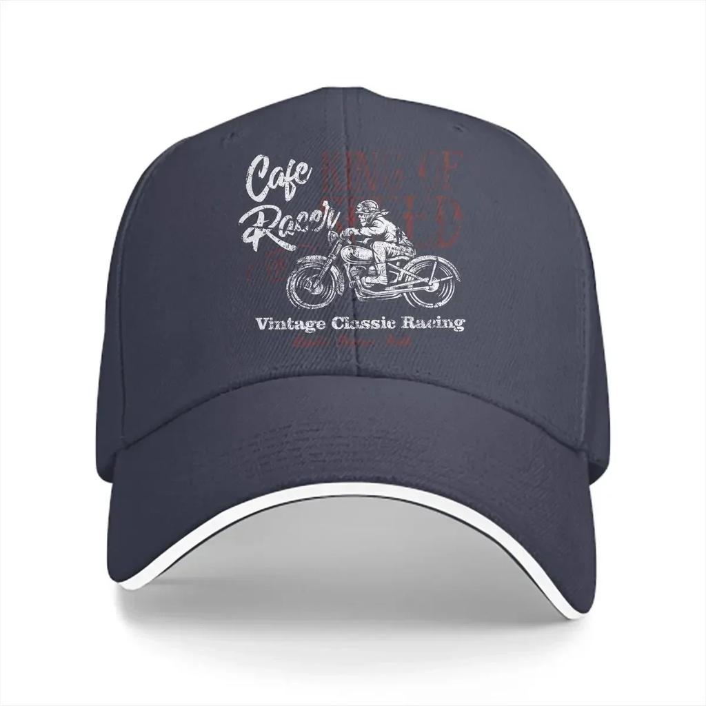 Washed Unisexs Baseball Cap Cafe Racer Speed King Trucker Snapback Caps Dad Hat Motorcycle Golf Hats