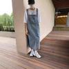 Women's Denim Pinafore Dress A Stylish Niche-inspired Strapless Dress with A Loose Figure-flattering Silhouette
