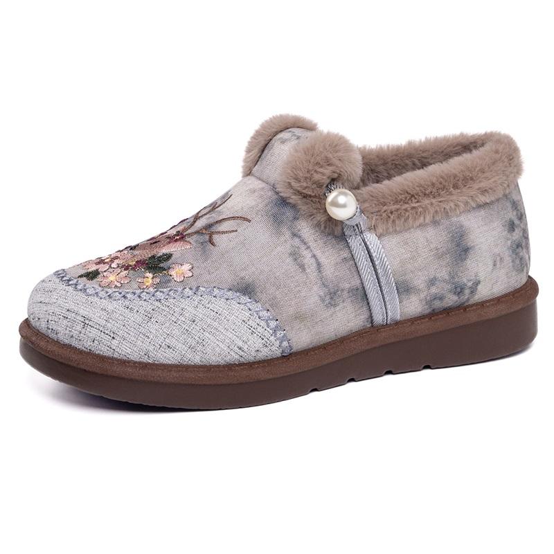 Women's Winter Casual Versatile Cotton Shoes With Thick Velvet And Cotton Boots