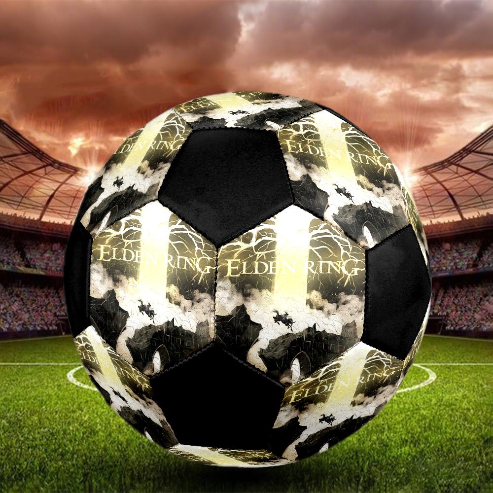 Elden Ring Indoor Soccer Ball Colorful Machine Stitched PVC Size 5 Team Training Competition Ready Durable High-Bounce Cool Sports Gift