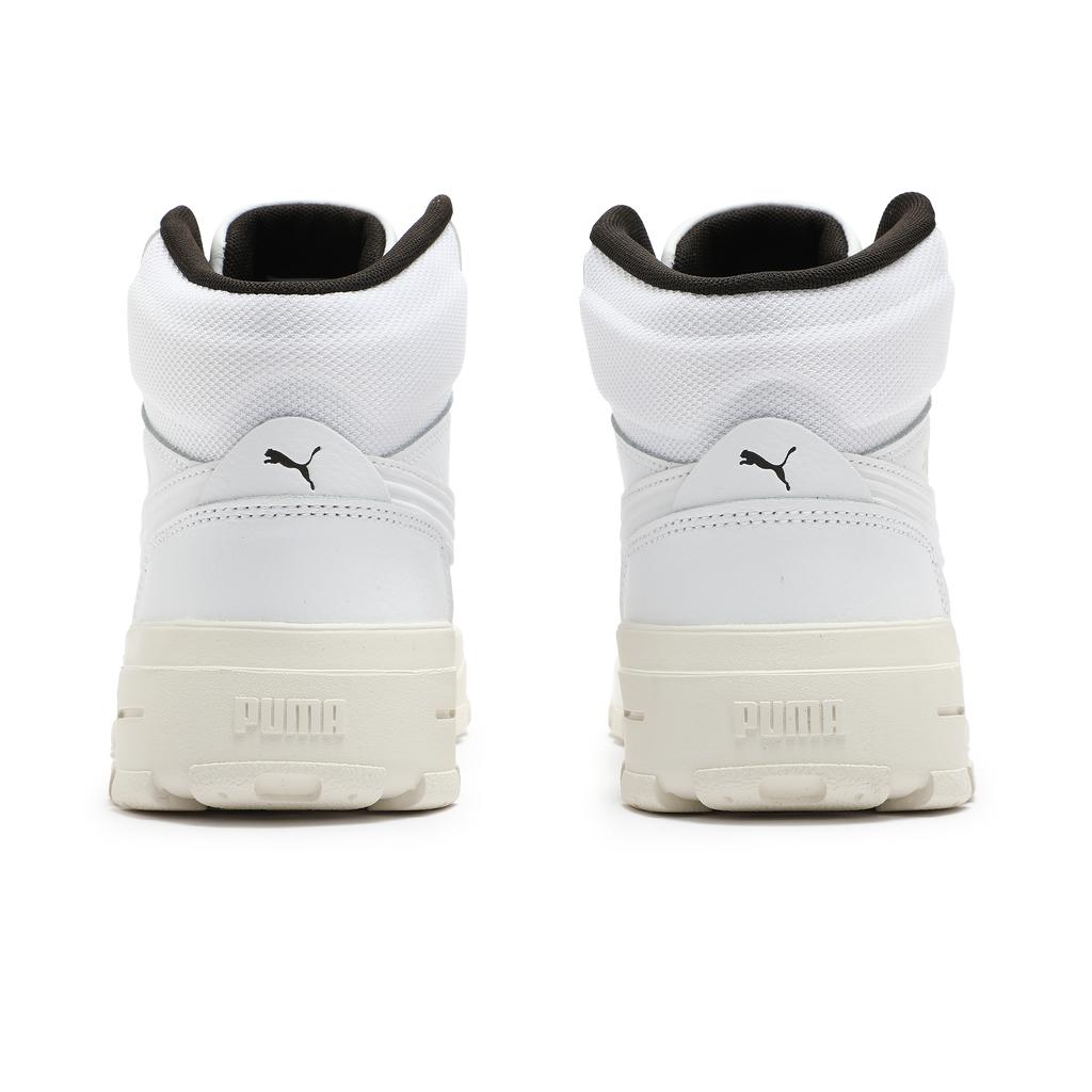 Puma Rebound Απότομα Ευέλικτα Μποτάκια Μέσης Κοπής Unisex Αθλητικά Παπούτσια Λευκά 397468-01