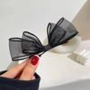 Black 2Pcs High End Duckbill Clip Side Clip Headdress Ins Black Mesh Bow Hair Clip Female Korean Version New Sweet Duckbill Clip