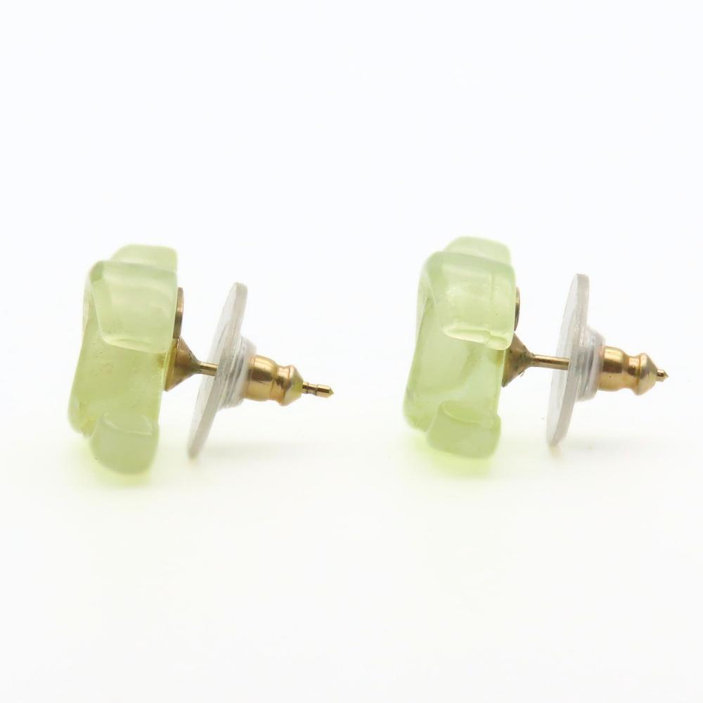 Used CHANEL Pierce COCO Mark plastic 2.1g Green system 02P